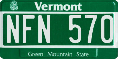 VT license plate NFN570