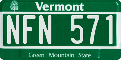 VT license plate NFN571