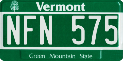 VT license plate NFN575