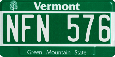 VT license plate NFN576