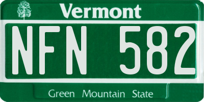 VT license plate NFN582