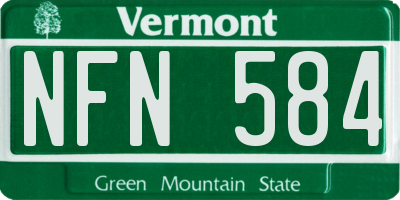 VT license plate NFN584