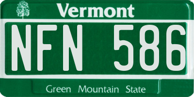 VT license plate NFN586