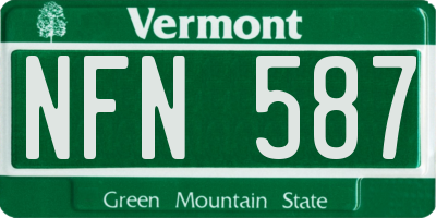 VT license plate NFN587