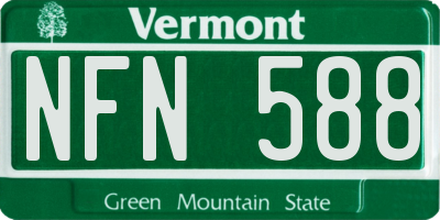 VT license plate NFN588