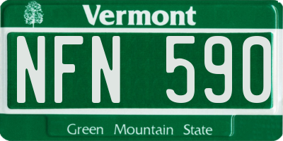 VT license plate NFN590