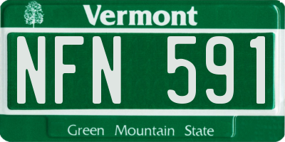 VT license plate NFN591