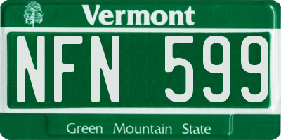 VT license plate NFN599