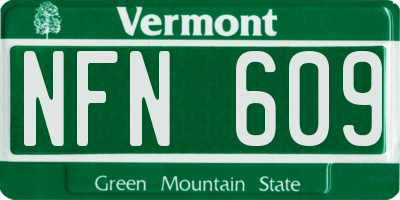 VT license plate NFN609