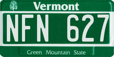 VT license plate NFN627