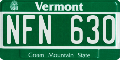 VT license plate NFN630