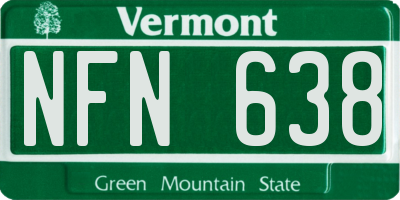 VT license plate NFN638
