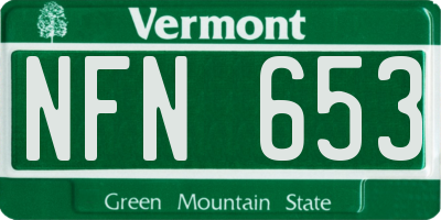 VT license plate NFN653