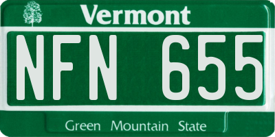 VT license plate NFN655