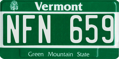 VT license plate NFN659