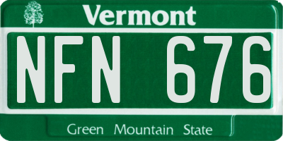 VT license plate NFN676