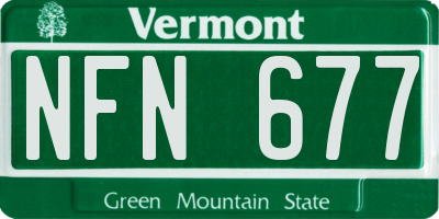 VT license plate NFN677