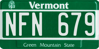 VT license plate NFN679