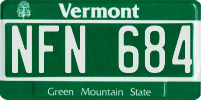 VT license plate NFN684