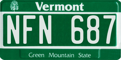 VT license plate NFN687