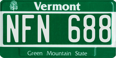 VT license plate NFN688