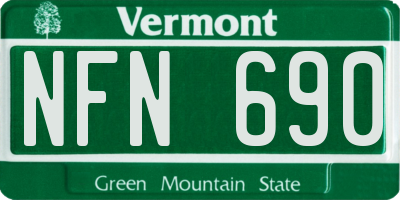 VT license plate NFN690