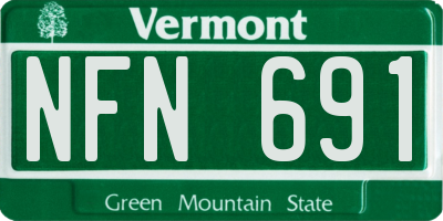 VT license plate NFN691