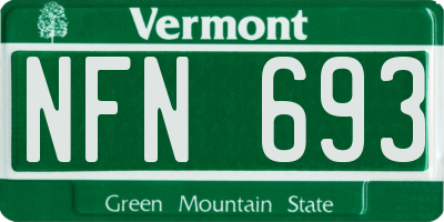 VT license plate NFN693
