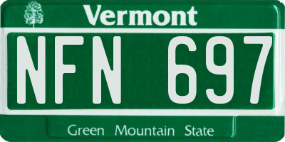 VT license plate NFN697