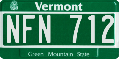 VT license plate NFN712