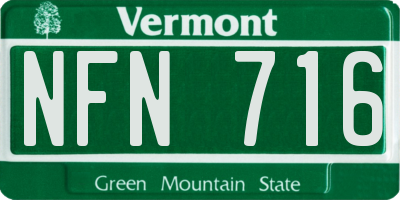 VT license plate NFN716