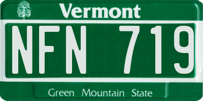VT license plate NFN719