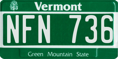 VT license plate NFN736