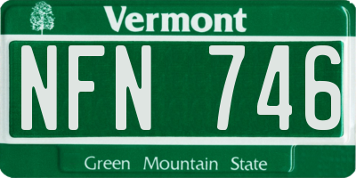 VT license plate NFN746