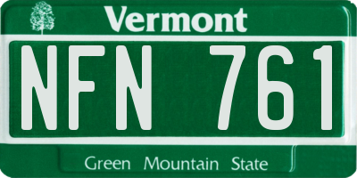 VT license plate NFN761