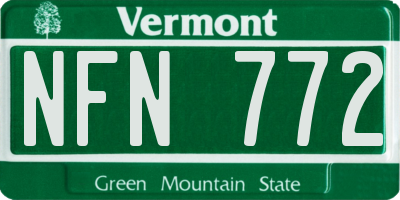 VT license plate NFN772