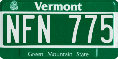 VT license plate NFN775