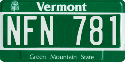VT license plate NFN781
