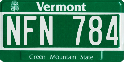 VT license plate NFN784