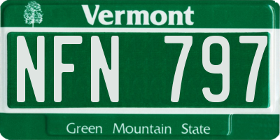 VT license plate NFN797