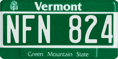 VT license plate NFN824