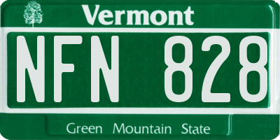 VT license plate NFN828