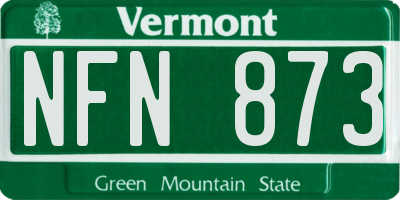 VT license plate NFN873
