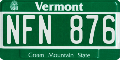 VT license plate NFN876