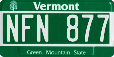 VT license plate NFN877