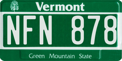 VT license plate NFN878