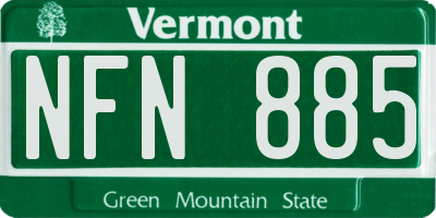 VT license plate NFN885