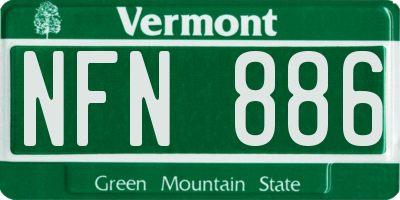 VT license plate NFN886