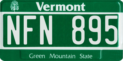 VT license plate NFN895