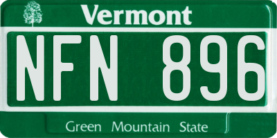 VT license plate NFN896